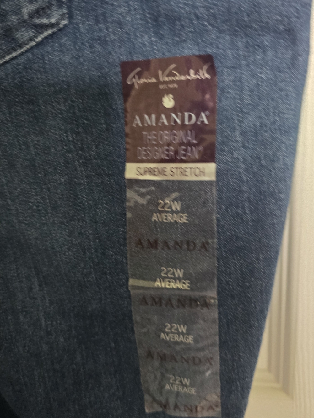 Women's Gloria Vanderbilt Denim Jean Plus Size Brand New - Size 22W - Picture 8 of 10